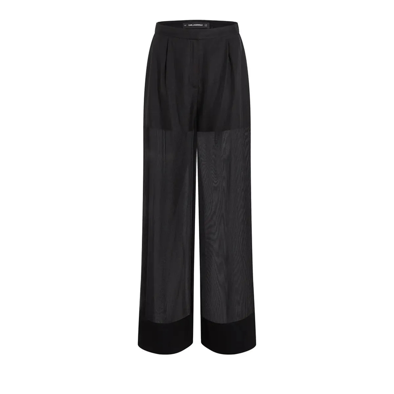 Karl Lagerfeld Anzugshose Organza-Hose Hose schwarz