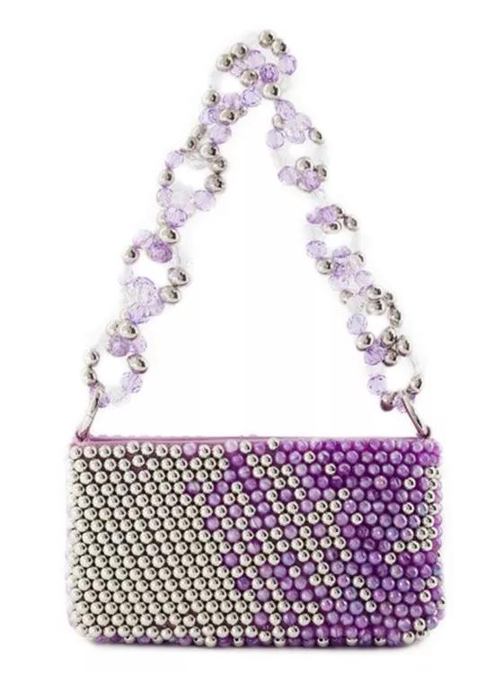 Germanier Shopper - Hobo Bag - Multi - Pearl - Gr. unisize - in Lila - für Damen