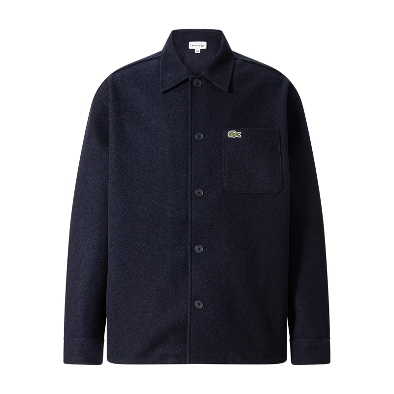 Lacoste veste Overshirt mit Brusttasche dunkelblau(Image 4)