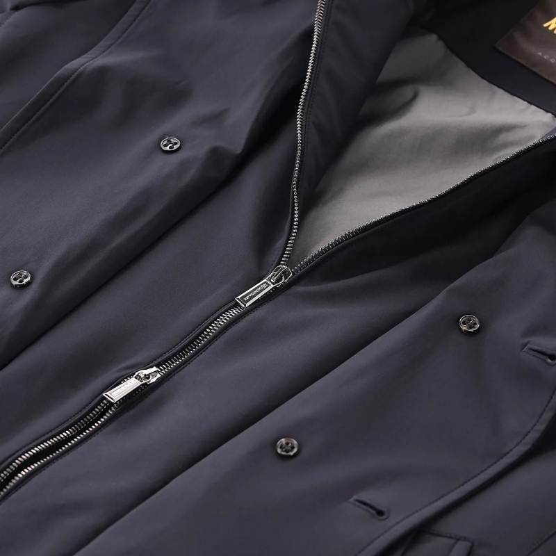 Moorer Übergangsmantel Mantel Volmer mit Jackeneinsatz Dunkelblau(Image 6)