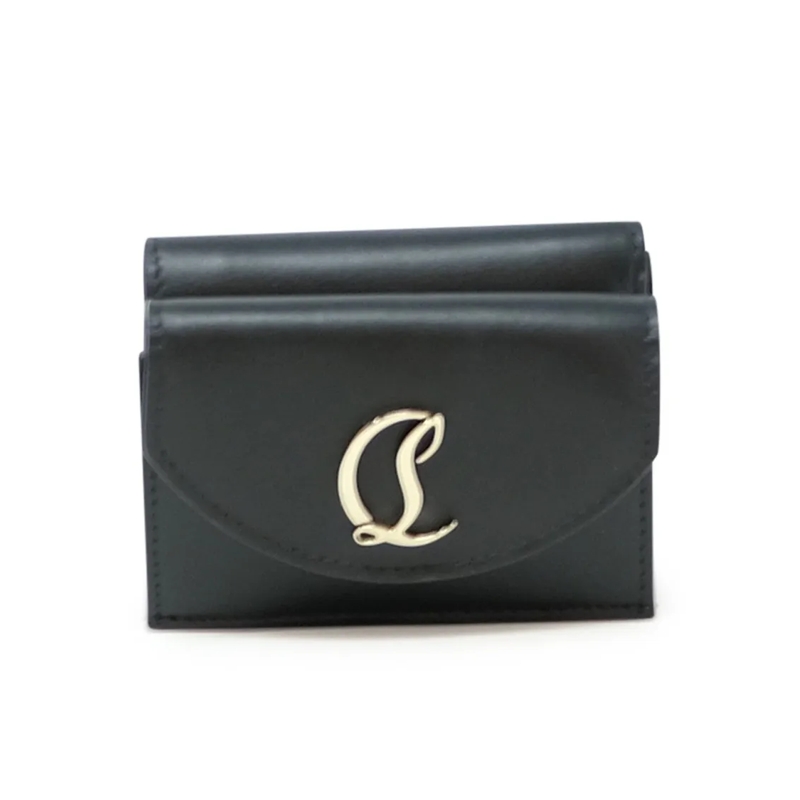 Christian Louboutin Geldbörse Black Leather Loubi54 Wallet Black