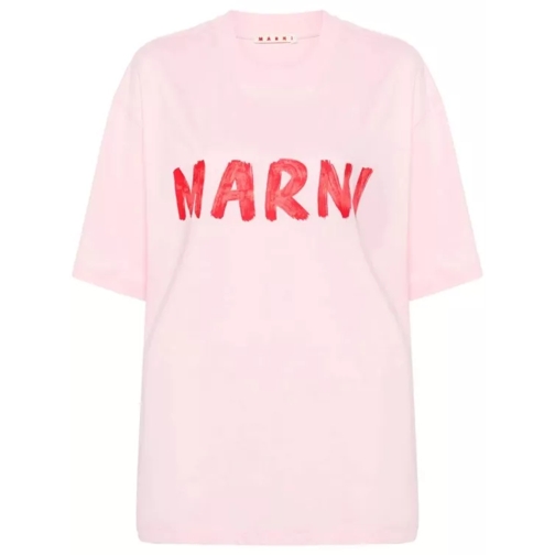 Marni Print Pink T-Shirt Pink 