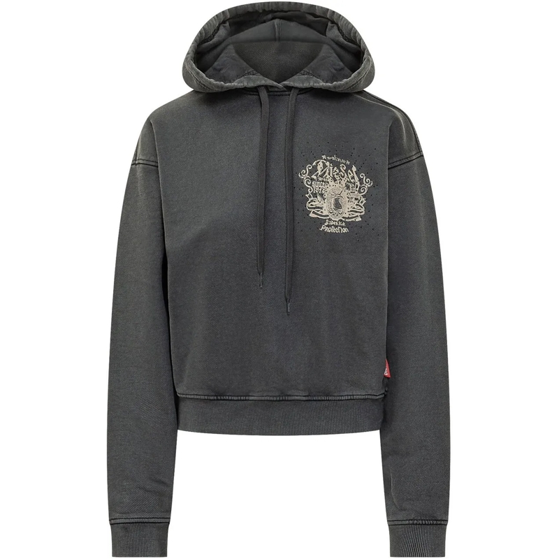 Diesel Gilet Felpa Phoeny con Cappuccio dunkelgrau