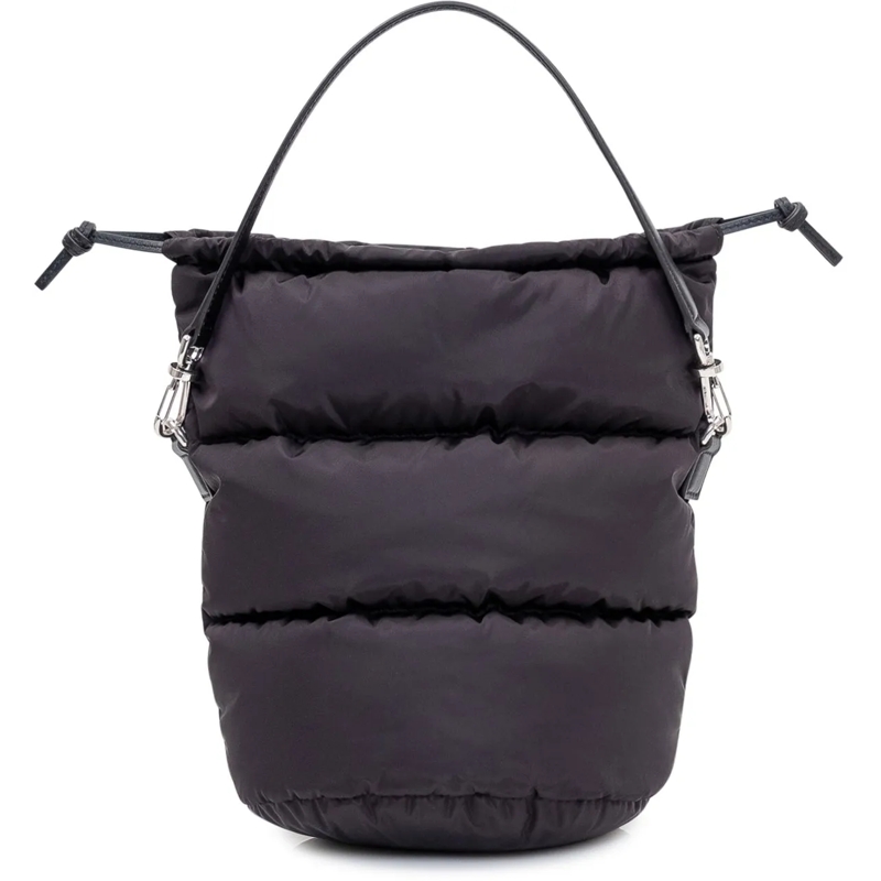 Moncler Tote Borsa Secchiello Imbottita con Coulisse dunkelgrau(Image 4)