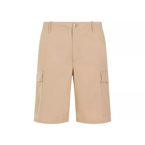 Kenzo Camel Cotton Workwear Shorts Brown 