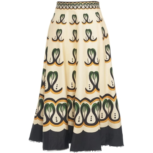 Farm Rio Jupes midi Maxi skirt with print mehrfarbig
