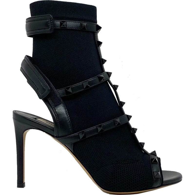 Valentino Garavani Sandalen Valentino Rockstud Sock Heel Sandals schwarz