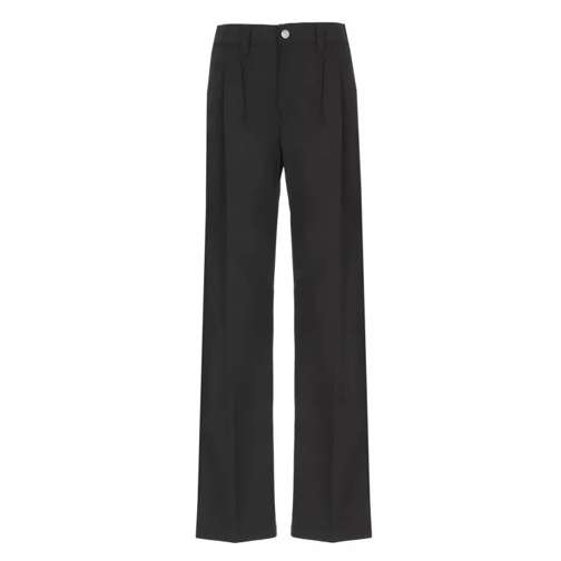 Philippe Model Wool Blend Palazzo Trousers Black 