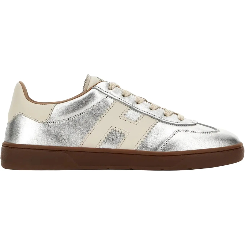 Hogan Low-Top-Sneaker Flat Shoes Argento Yogurt silber