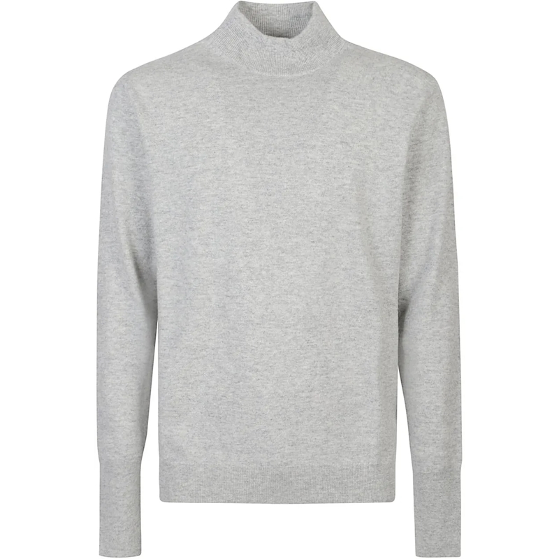 Ballantyne  Plain Turtle Neck Sweater Grey grau