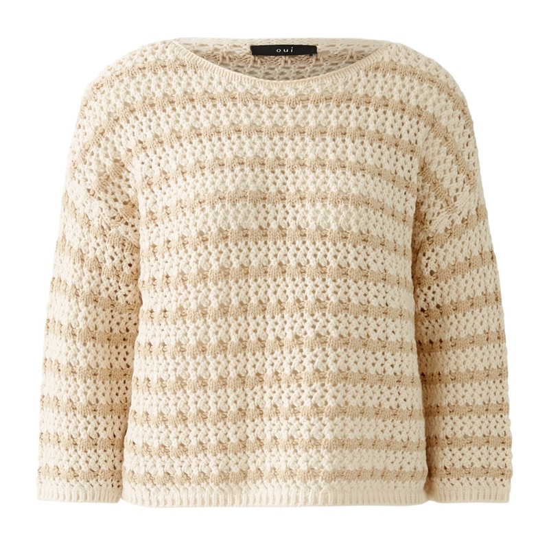 Oui Sweatshirt Pullover beige