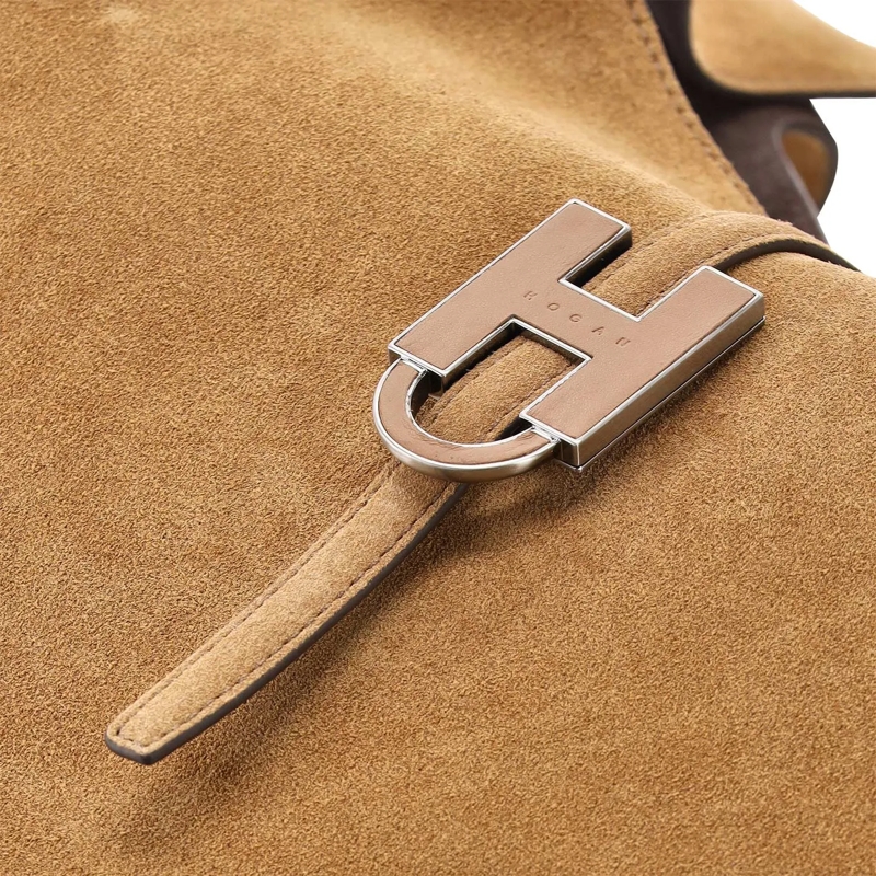 Hogan Crossbody Bag Shopper Trend aus Veloursleder braun(Image 4)