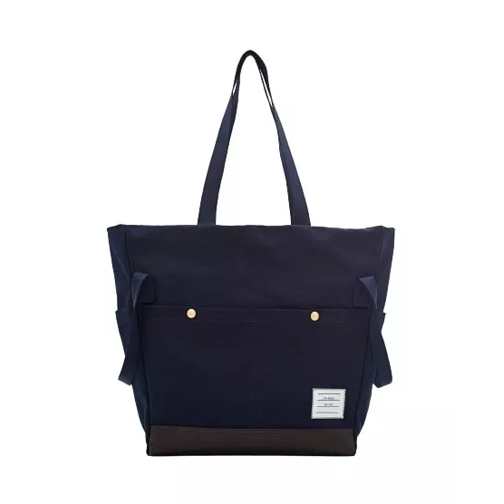 Thom Browne Cotton Pocket Tote Bag Black Tote