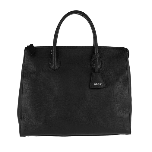 Abro Adria Handle Bag Black/Nickel Rymlig shoppingväska
