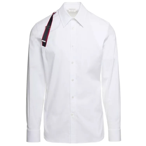 Alexander McQueen White Shirt With Harness Detail In Stretch Cotton White 