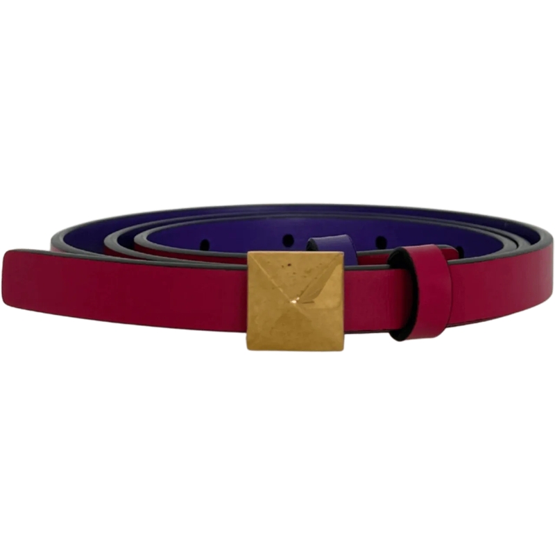 Valentino Garavani Ceinture Valentino Garavani reversible leather belt 80cm Pi rose