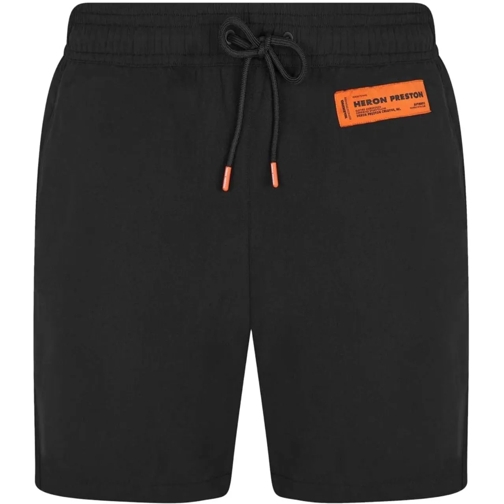 Heron Preston  Logo Patch Swim Shorts schwarz