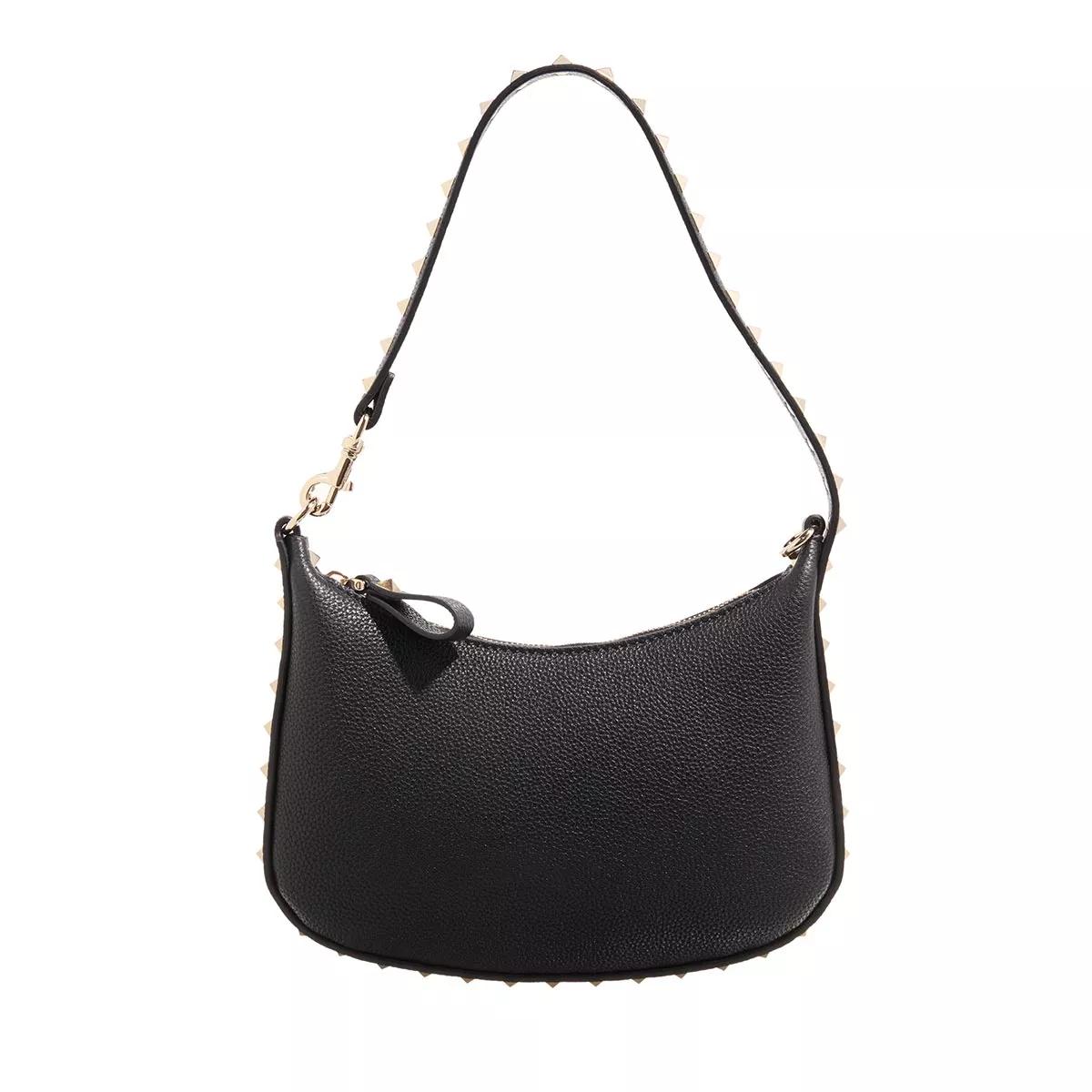 Valentino Garavani Hobo Bag - Mini Hobo Rockstud - Gr. unisize - in Schwarz - für Damen