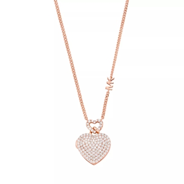 Michael kors 2024 pave heart necklace