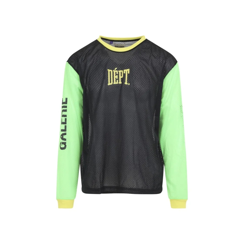 Gallery Dept. Langärmeliges Oberteil Long-Sleeve Black Mesh T-Shirt Multicolor