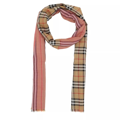 Burberry Signature Check Scarf Rose Pink Tunn sjal