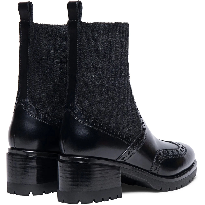 Santoni Stiefel Ankle Boot With Sock Detail Black(Image 14)