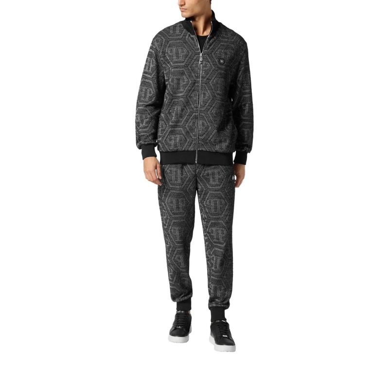 Philipp Plein Daunenjacke Sweatjacke Monogram schwarz(Image 2)