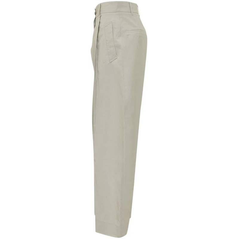 Studio Nicholson Hose Pantaloni con Gamba Curva e Pinces taupe(Image 3)