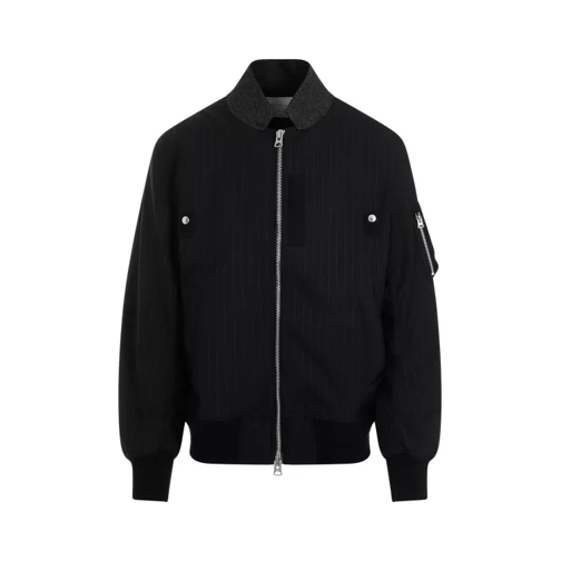 Sacai Navy Blue Chalk Stripe Blouson Blue 