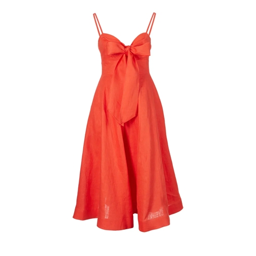 Zimmermann Robes midi Crush the front midi dress red