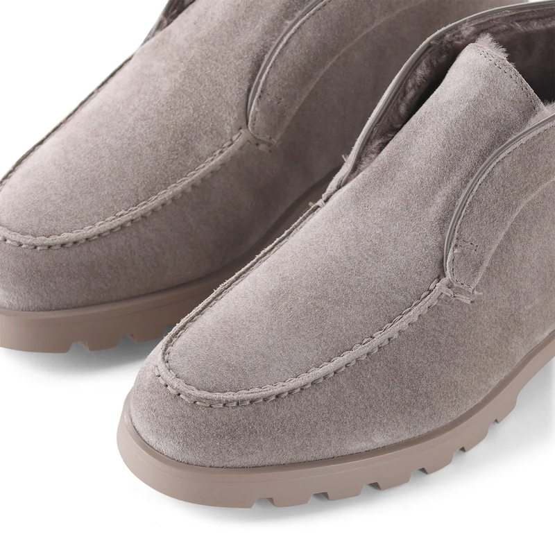 Santoni Schuhe Boots aus Leder beige(Image 4)