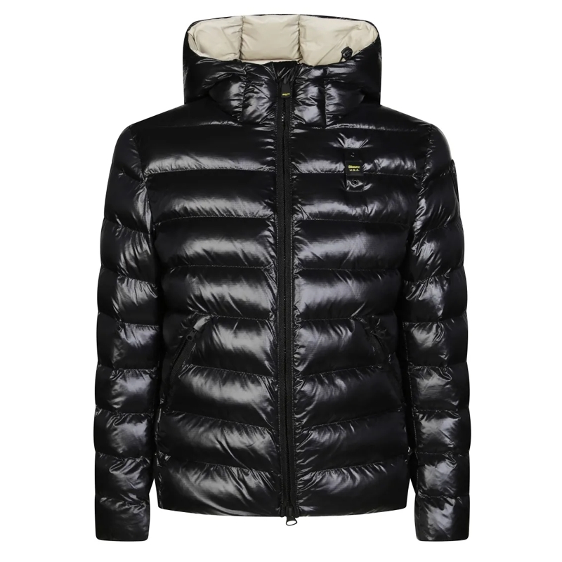 Blauer Daunenjacke Adams Hooded Jacket Black