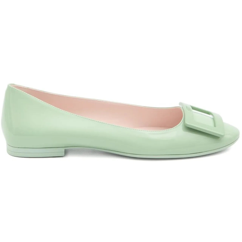 Roger Vivier Ballerinas Flat Shoes Green grün