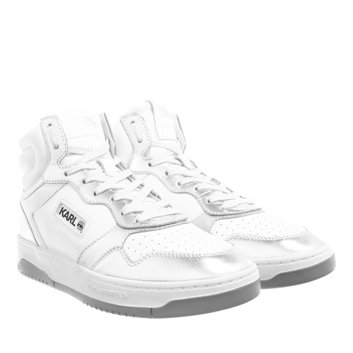 Karl Lagerfeld Krew Kc Kollar Mid Boot White w Silver high-top sneaker