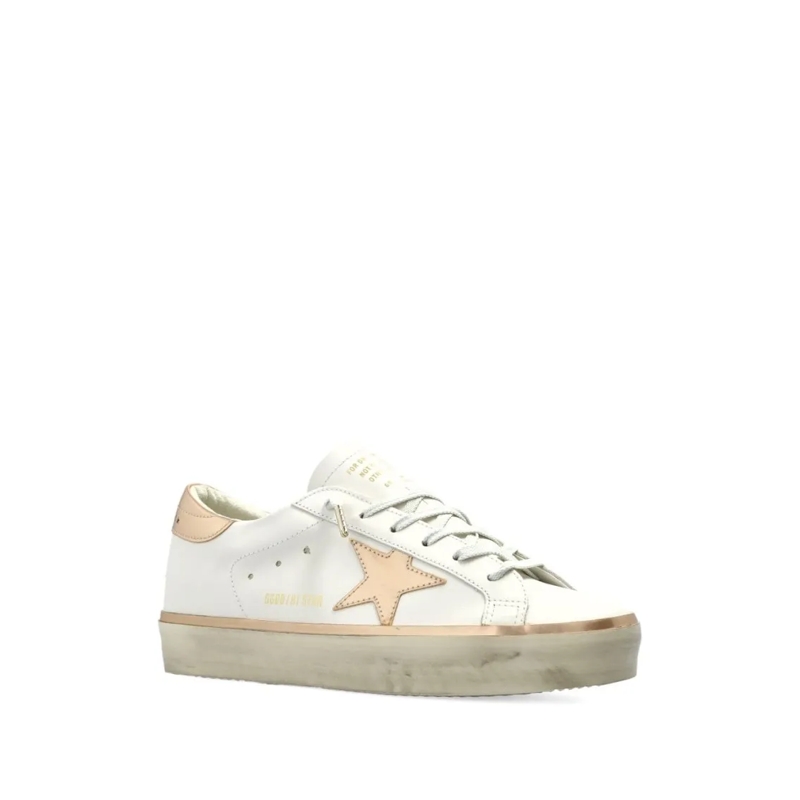 Golden Goose Low-Top-Sneaker White Low-Top Sneakers With Metallic Accents White