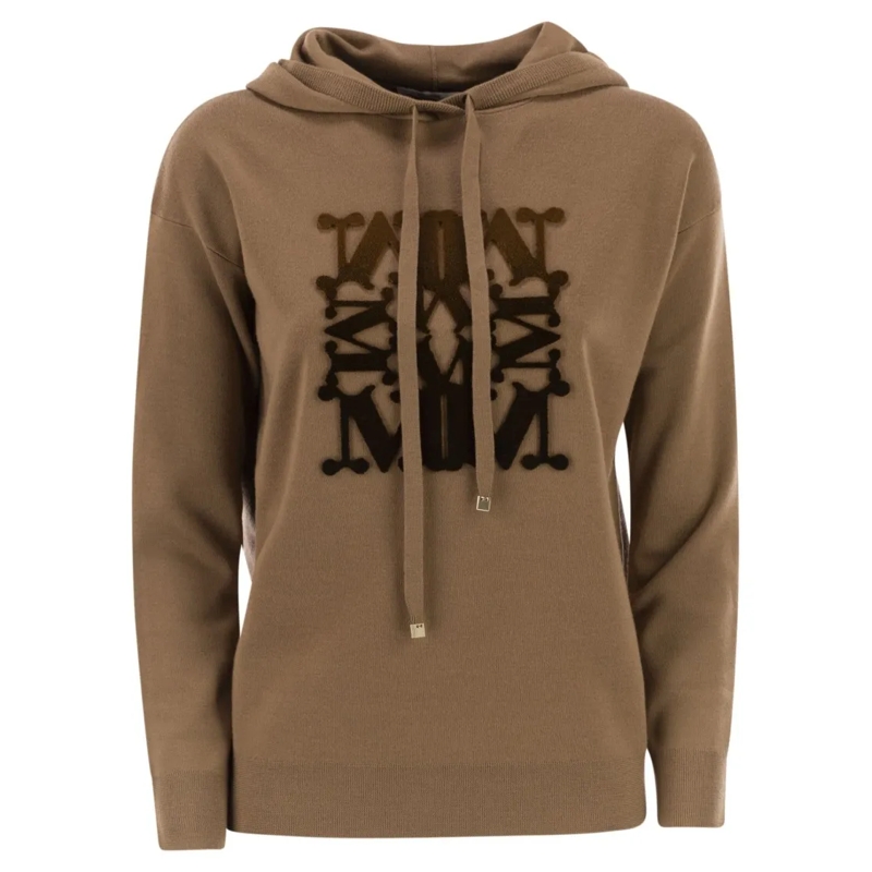 Max Mara  Taddeo Sweatshirt In Wool Yarn Brown