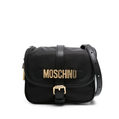 Moschino Shoulder Bag With Logo Black Borsa a tracolla