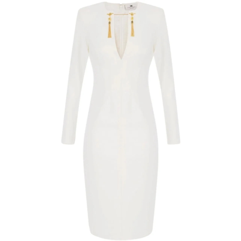 Elisabetta Franchi Midikleid Dresses Ivory weiß