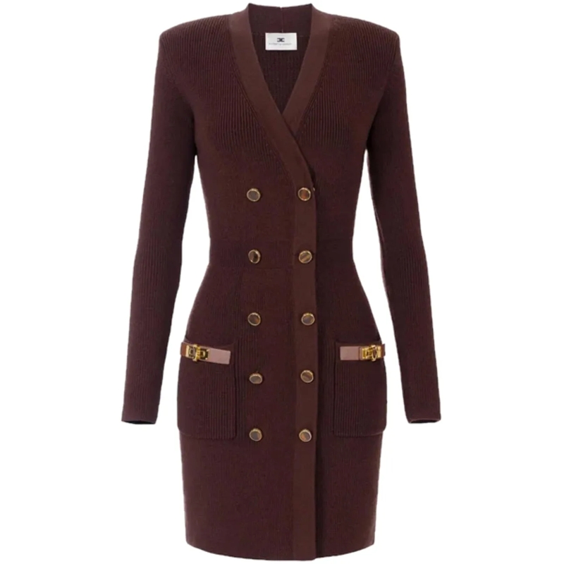 Elisabetta Franchi Robe midi Dresses Caffe braun