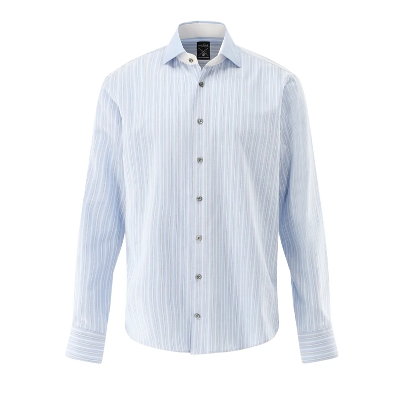 VAN LAACK Hemd Hemd Slim Fit Streifen blau