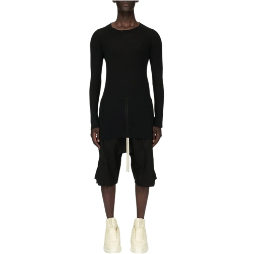 Rick Owens T-shirts T-shirt manches longues noir Rick Owens Homme Rib  schwarz