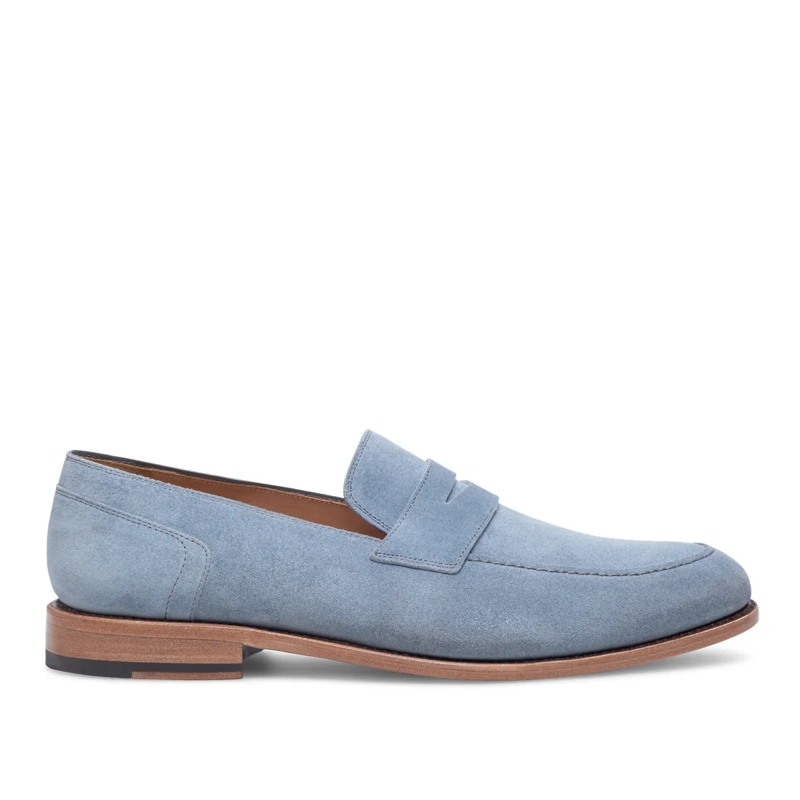 Henry Stevens Monkstraps Loafer Marshall PL hell-blau