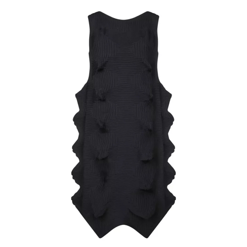 Issey Miyake Pleated Mini Dress Black 