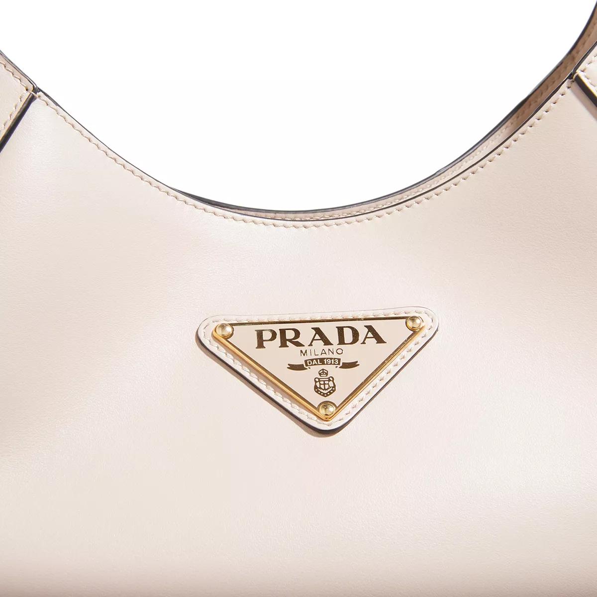 Prada Hobo bags Sacca City Calf in crème