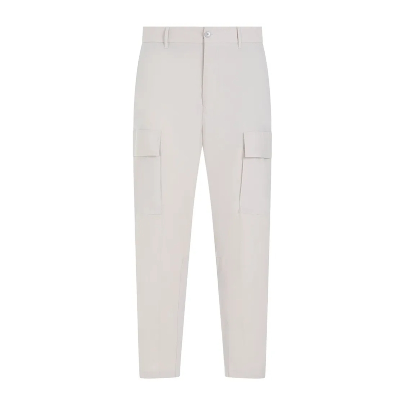 Etro Pantalon de costume Cargo Beige Cotton Trousers White
