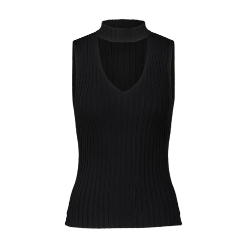 Riani Top Geripptes Top mit Cutout Schwarz