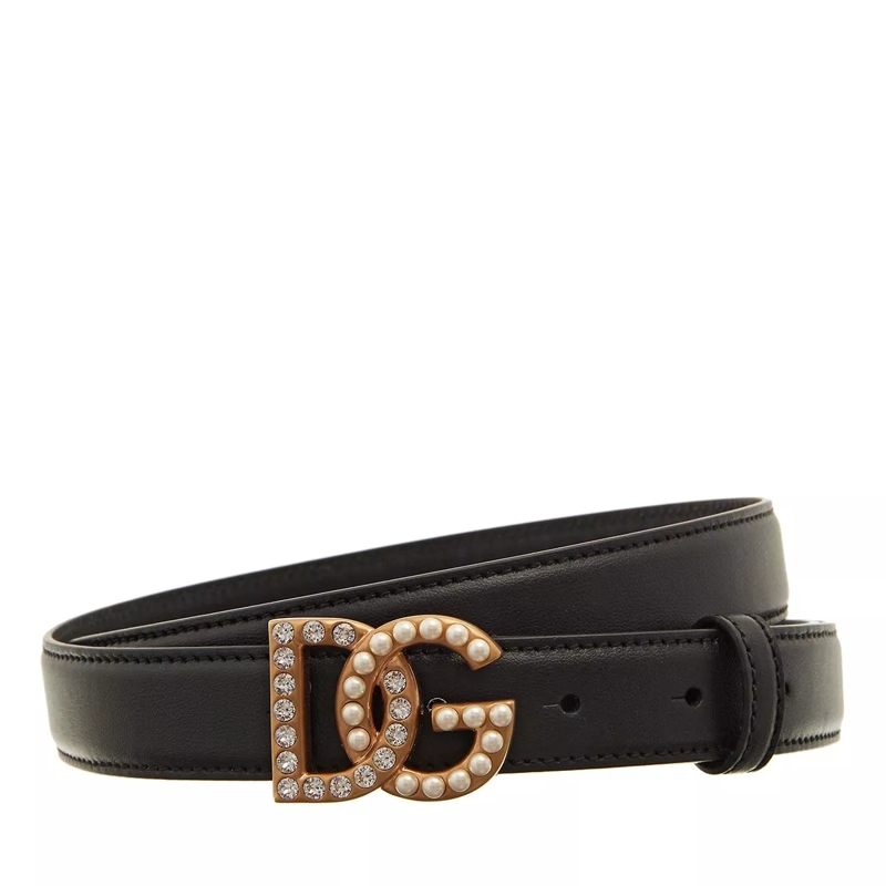 Dolce&Gabbana Ledergürtel Logo Belt Black