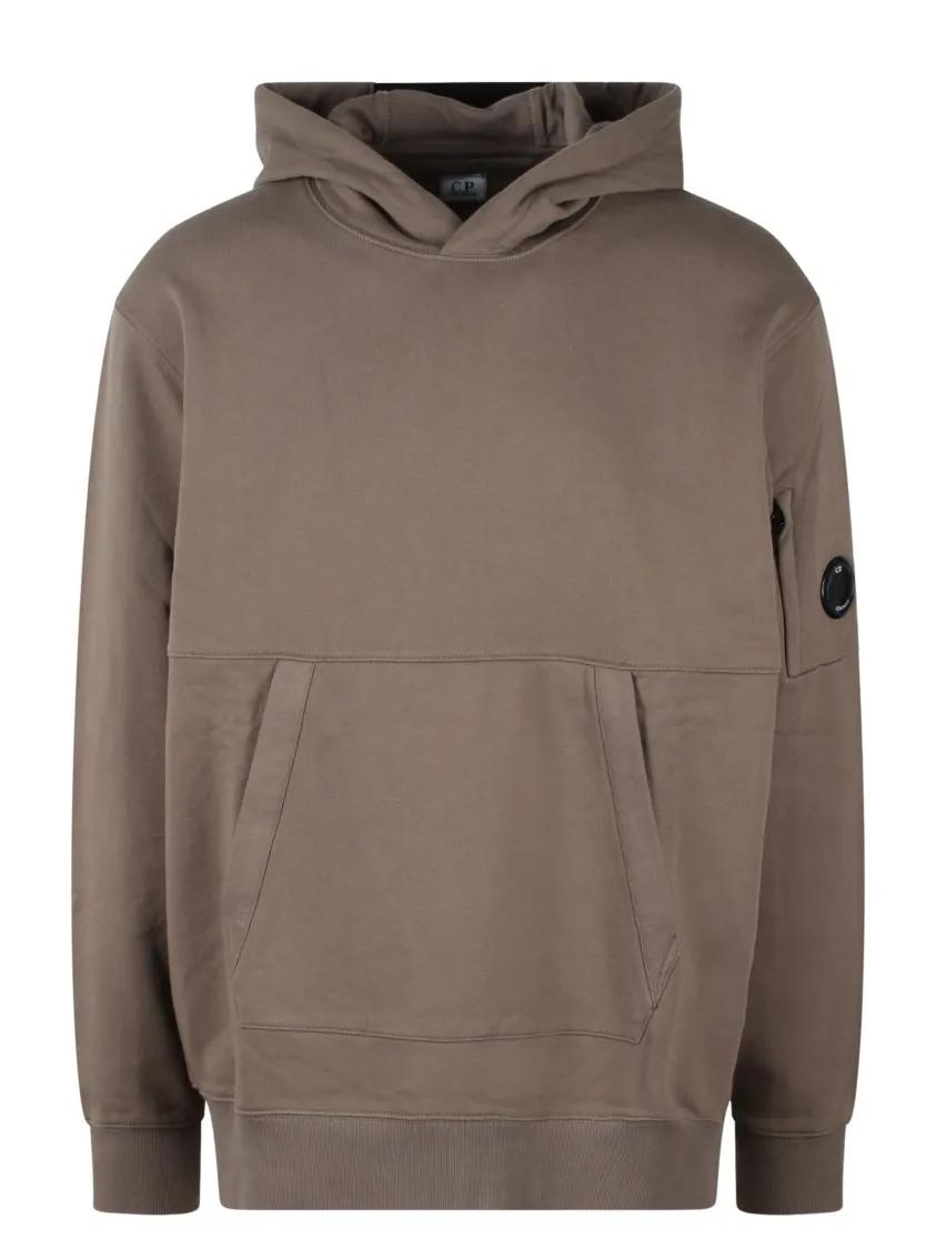 CP Company - Diagonal Raised Fleece Lens Hooded Sweatshirt - Größe XXL - grün