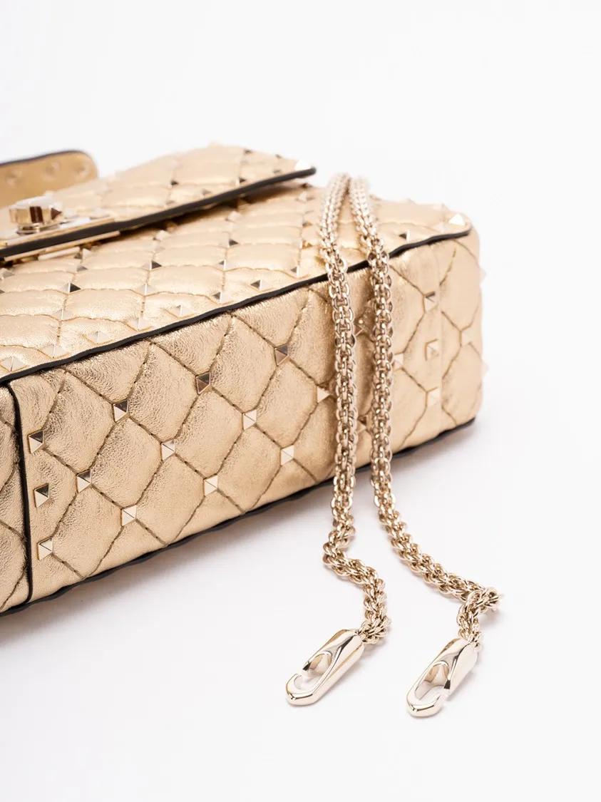 Valentino Garavani Hobo bags `Rockstud Spike` Medium Shoulder Bag in beige