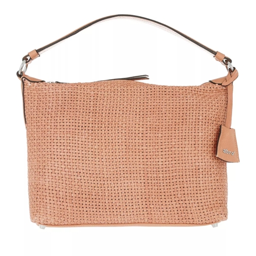 Abro Mini Eleonor Weave Leather Handbag Papaya Hoboväska